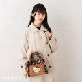 Japan Sanrio Original Square Boa 2-Way Bag - Hello Kitty : Brown - 6