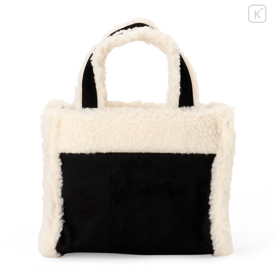 Japan Sanrio Original Square Boa 2-Way Bag - Hello Kitty : Black - 3