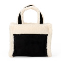 Japan Sanrio Original Square Boa 2-Way Bag - Hello Kitty : Black - 3