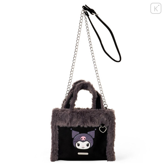 Japan Sanrio Original Square Boa 2-Way Bag - Kuromi - 1