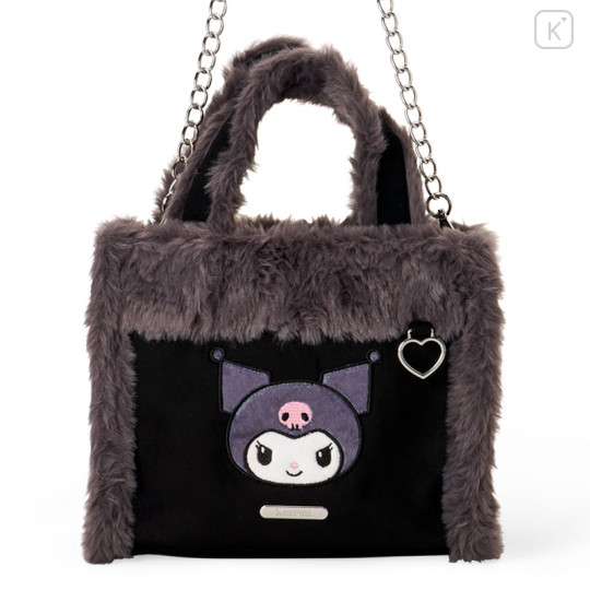 Japan Sanrio Original Square Boa 2-Way Bag - Kuromi - 2