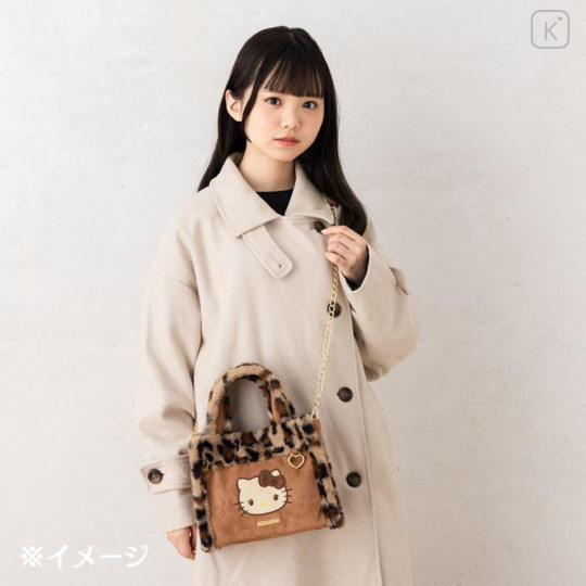 Japan Sanrio Original Square Boa 2-Way Bag - Kuromi - 6
