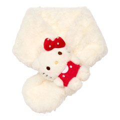 Japan Sanrio Original Kids Scarf with Mascot - Hello Kitty