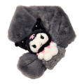Japan Sanrio Original Kids Scarf with Mascot - Kuromi - 1