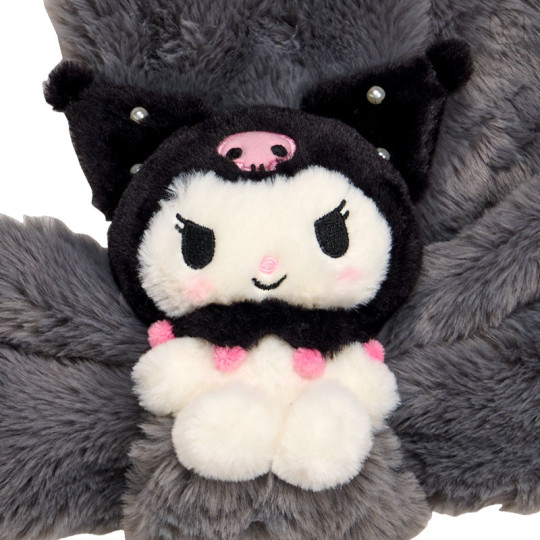 Japan Sanrio Original Kids Scarf with Mascot - Kuromi - 2