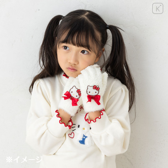 Japan Sanrio Original Kids Stretch Gloves - Hello Kitty - 3
