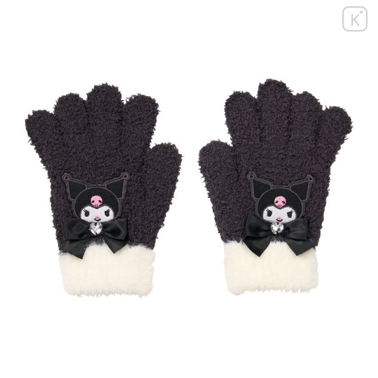 Japan Sanrio Original Kids Stretch Gloves - Kuromi - 1