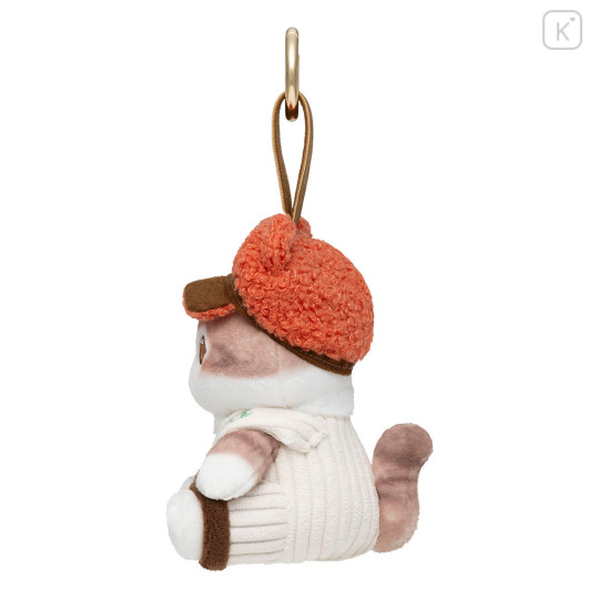 Japan Mofusand Mascot Holder - Woodlands Bear Hat Cat - 4