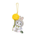 Japan Mofusand Fluffy Mascot Holder - Woodlands Bunny Cat and Dandelion Flying - 1