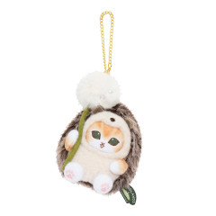 Japan Mofusand Fluffy Mascot Holder - Woodlands Hedgehog Cat and Cotton Fluff Flying