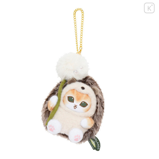 Japan Mofusand Fluffy Mascot Holder - Woodlands Hedgehog Cat and Cotton Fluff Flying - 5