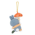 Japan Mofusand Fluffy Mascot Holder - Woodlands Rabbit Cat and Mushroom Flying - 6