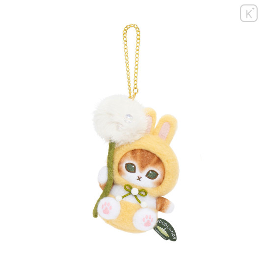 Japan Mofusand Fluffy Mascot Holder - Woodlands Rabbit Cat and Cotton Fluff Flying - 1
