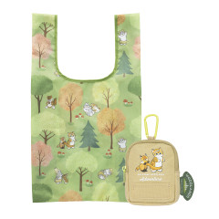 Japan Mofusand Eco Bag in Mini Backpack Pouch - Woodlands Forest