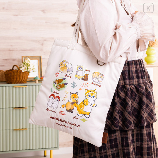 Japan Mofusand Flat Tote Bag - Woodlands Picture Book - 2