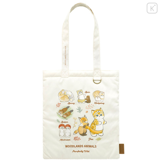 Japan Mofusand Flat Tote Bag - Woodlands Picture Book - 3