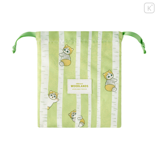Japan Mofusand Drawstring Bag - Woodlands Tree-Climbing Bear Cat - 1