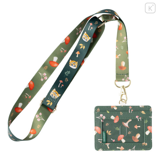 Japan Mofusand Neck Strap & Card Holder Set - Woodlands Fox Cat - 5