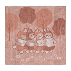 Japan Mofusand Jacquard Gauze Hand Towel - Woodlands Rabbit Cat