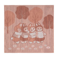 Japan Mofusand Jacquard Gauze Hand Towel - Woodlands Rabbit Cat - 1