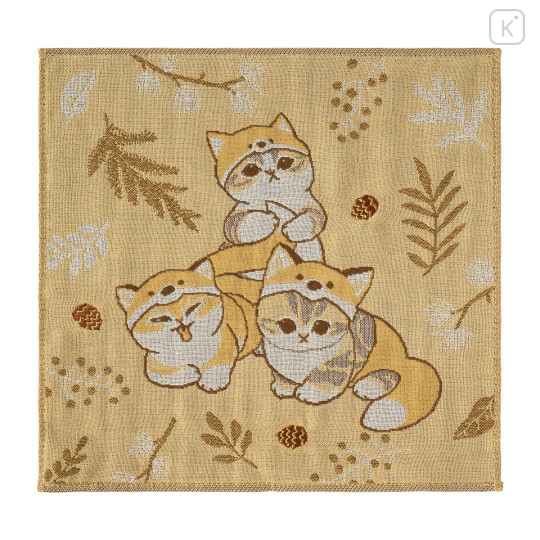 Japan Mofusand Jacquard Gauze Hand Towel - Woodlands Fox Cat - 1