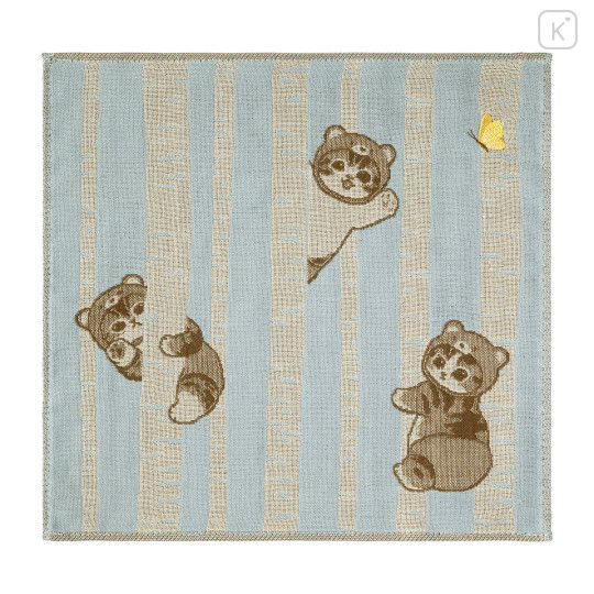 Japan Mofusand Jacquard Gauze Hand Towel - Woodlands Bear Cat - 1
