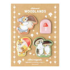 Japan Mofusand Souvenir Mini Magnet Set - Woodlands Mushroom