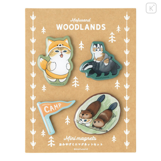 Japan Mofusand Souvenir Mini Magnet Set - Woodlands Forest - 1