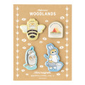 Japan Mofusand Souvenir Mini Magnet Set - Woodlands Insect Catching - 1