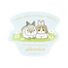 Japan Mofusand Foil Stamped Sticker - Woodlands Rabbit in the Meadow