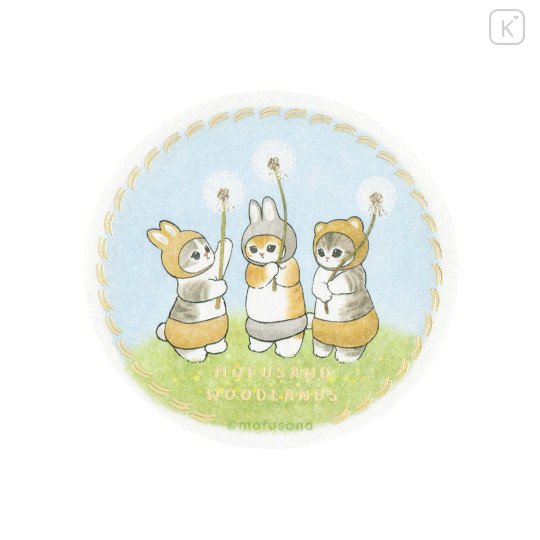 Japan Mofusand Foil Stamped Sticker - Woodlands Dandelion Fluff - 1