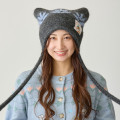 Japan Mofusand Cat Ear Knit Cap - Woodlands Nordic Charcoal - 2
