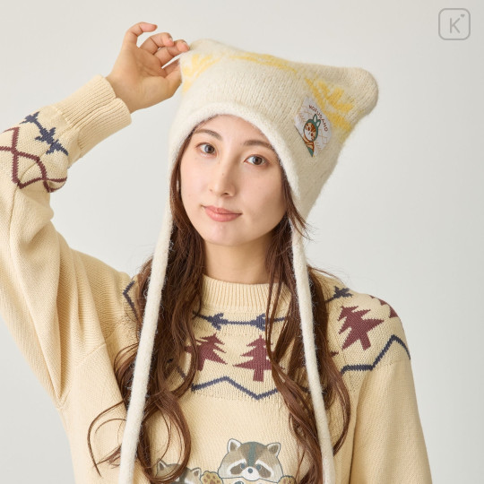 Japan Mofusand Cat Ear Knit Cap - Woodlands Nordic Natural - 3