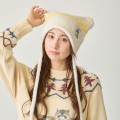 Japan Mofusand Cat Ear Knit Cap - Woodlands Nordic Natural - 3