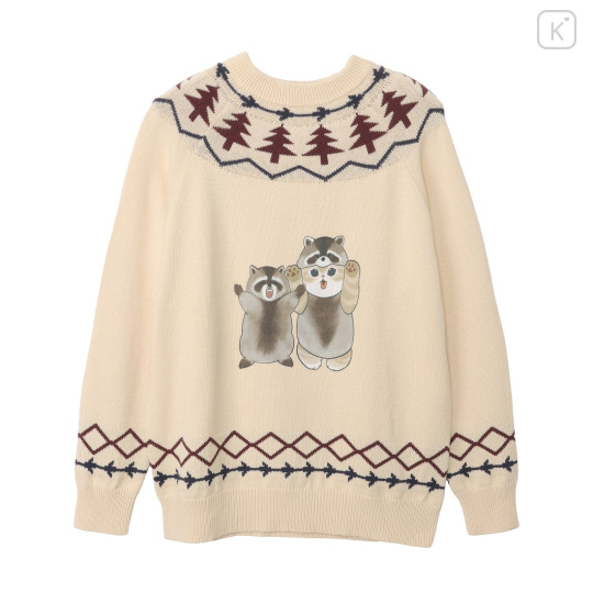 Japan Mofusand Sweater (M) - Woodlands Racoon Natural - 1