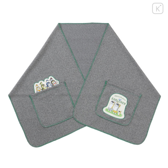 Japan Mofusand Blanket Stole - Woodlands Birds Gray - 5