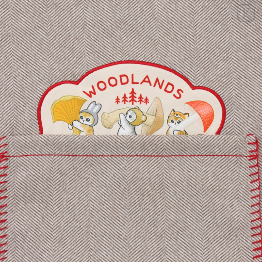 Japan Mofusand Blanket Stole - Woodlands Mushroom Beige - 6
