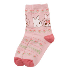Japan Mofusand Socks - Woodlands Bunny Pink