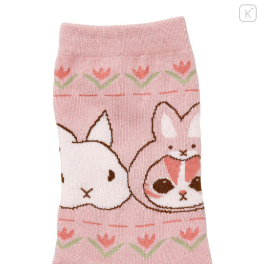 Japan Mofusand Socks - Woodlands Bunny Pink - 4