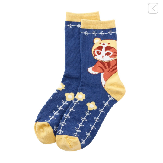 Japan Mofusand Socks - Woodlands Black Navy - 1