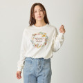 Japan Mofusand Long-Sleeve T-Shirt (M) - Woodlands Meadow Friends White - 3