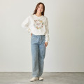 Japan Mofusand Long-Sleeve T-Shirt (L) - Woodlands Meadow Friends White - 4