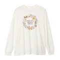 Japan Mofusand Long-Sleeve T-Shirt (XL) - Woodlands Meadow Friends White - 8