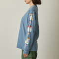 Japan Mofusand Long-Sleeve T-Shirt (M) - Woodlands Mushroom Sax Blue - 6