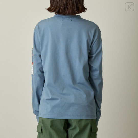Japan Mofusand Long-Sleeve T-Shirt (M) - Woodlands Mushroom Sax Blue - 8