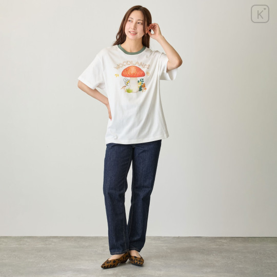 Japan Mofusand T-Shirt (M) - Woodlands Bunny Cat White - 4