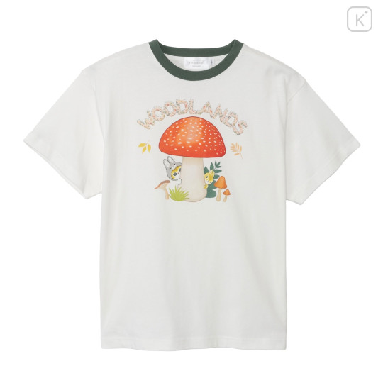 Japan Mofusand T-Shirt (L) - Woodlands Bunny Cat White - 1