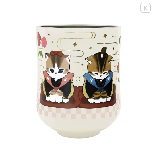Japan Mofusand Vacuum Double-Walled Teacup - Congratulations Cat - 1