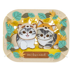 Japan Mofusand Paper Theater Craft Kit - Raccoon Dog Cat and Fox Cat