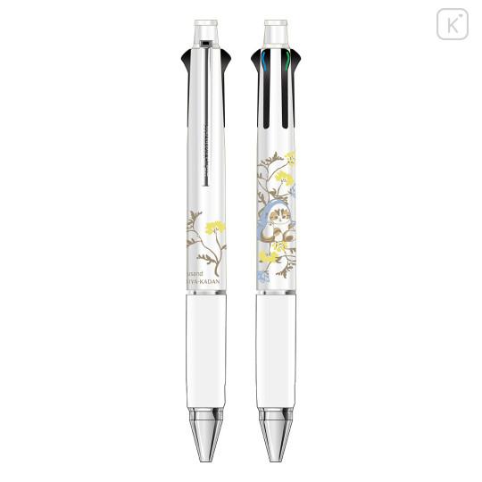 Japan Mofusand Hibiya Kadan Jetstream 4&1 Multi Ballpoint Pen + Mechanical Pencil - Flora Cat Summer A - 1